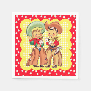 Westerne Cowboy en Cowgirl Kinderen Servet