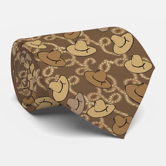 Westerne Cowboy en Lassos Necktie Stropdas (Opgerold)