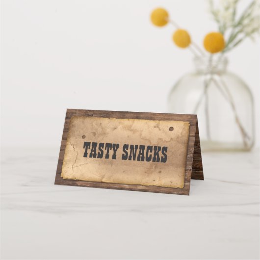 Westerne Cowboy Food Tent Kaart Plaatskaartje (Voorkant)