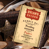 Westerne Cowboy Funny Birthday Rustic Soirée Kaart