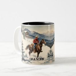 Westerne Cowboy gepersonaliseerd Tweekleurige Koffiemok