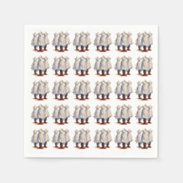 Westerne Cowboy Ghosts Spooky Halloween Pattern Servet