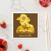 Westerne Cowboy Glitter Horse Lasso - Gepersonalis Servet (Insitu)