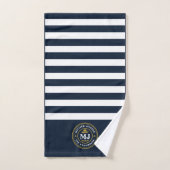 Westerne Cowboy Gold Monogram Groomsmen Bad Handdoek (Handdoek)