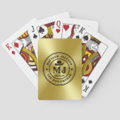 Westerne Cowboy  Gold Monogram Groomsmen Pokerkaarten (Achterkant)