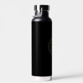 Westerne Cowboy Gold Monogram Groomsmen Waterfles (Rechts)