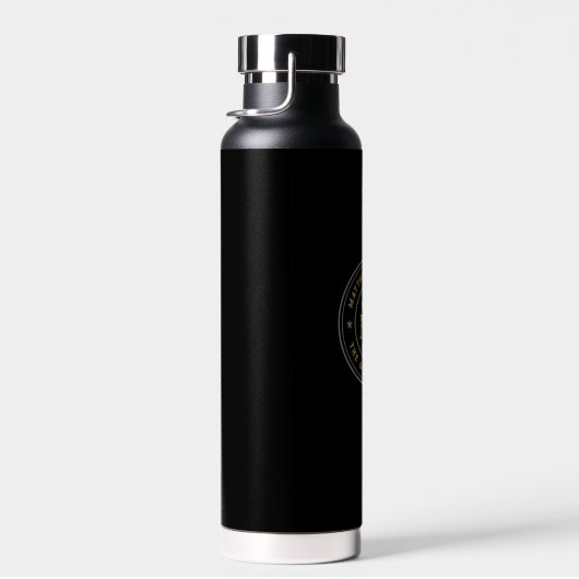 Westerne Cowboy  Gold Monogram Groomsmen Waterfles (Rechts)