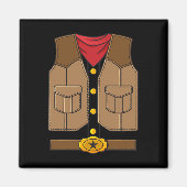 Westerne Cowboy Halloween Boys Kinder Magneet (Voorkant)