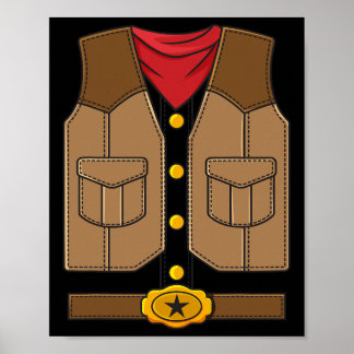 Westerne Cowboy Halloween Boys Kinder Poster