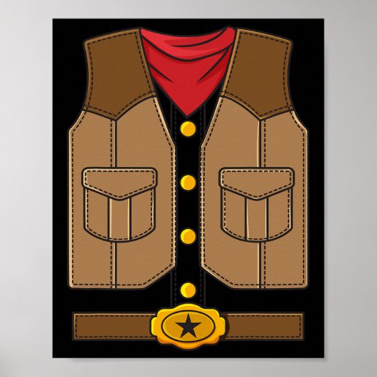 Westerne Cowboy Halloween Boys Kinder Poster (Voorkant)