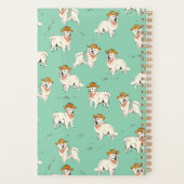Westerne Cowboy Hondenhond Hound Groen gepersonali Planner (Achterkant)