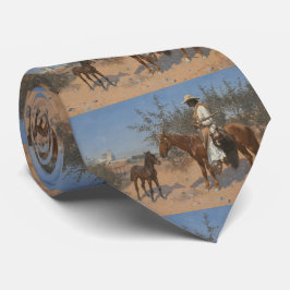 Westerne Cowboy Horse and Colt Stropdas