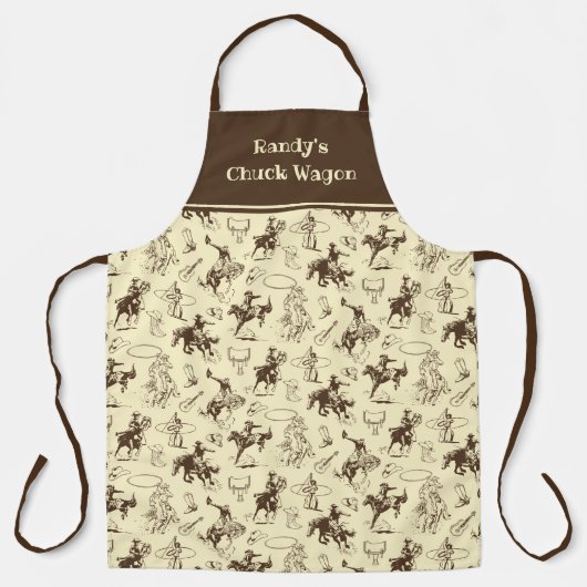 Westerne Cowboy Horse Rodeo - Gepersonaliseerd Schort (Voorkant)