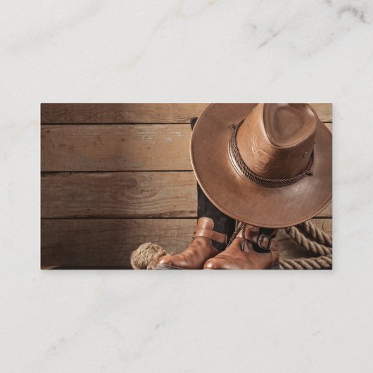 Westerne Cowboy Horses Winkel Visitekaartje (Achterkant)