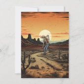 Westerne Cowboy Howdy-Ween Party Halloween Kaart (Achterkant)