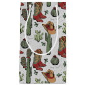 Westerne Cowboy Kerst Rood en Groen Klein Cadeauzakje (Voorkant)