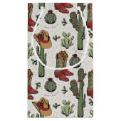 Westerne Cowboy Kerst Rood en Groen Klein Cadeauzakje (Achterkant)