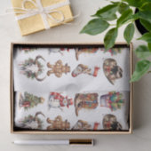 Westerne Cowboy Kerst Waterverf Tissuepapier (Geschenk)