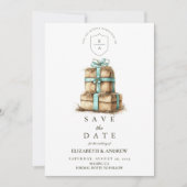 Westerne Cowboy kerstbruiloft Save The Date (Voorkant)