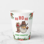 Westerne Cowboy Kerstfeest Papieren Bekers (Voorkant)