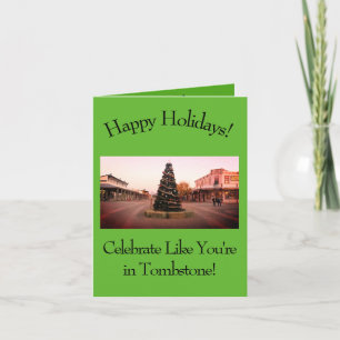 Westerne cowboy-kerstkaart feestdagen kaart