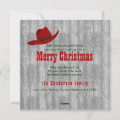 Westerne Cowboy-kerstman met Wreath Feestdagenkaart (Achterkant)