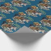  Westerne Cowboy Kind Horse Rope Birthday Cadeaupapier (Hoek)