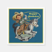  Westerne Cowboy Kind Horse Rope Birthday Servet (Voorkant)