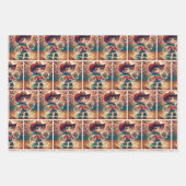 Westerne Cowboy Kind Kerst Inpakpapier Vel (Voorkant 3)