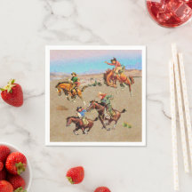 Westerne Cowboy-Kinderen op paarden