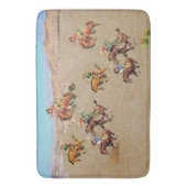  Westerne Cowboy-Kinderen op paardenbont Badmat (Voorkant Verticaal)