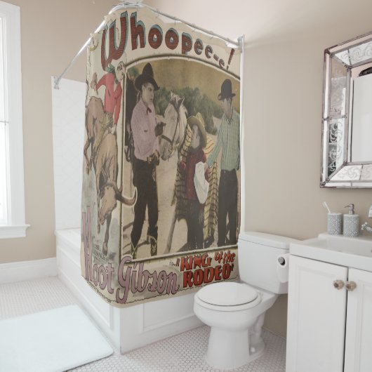 Westerne Cowboy King van het Rodeo Shower Curtain Douchegordijn (In situ)