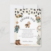 Westerne Cowboy Kleding Baby shower Bedankkaart (Voorkant)