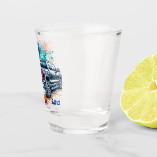 Westerne Cowboy Koken op BBQ Pit Custom Shot Glas (Rechts)