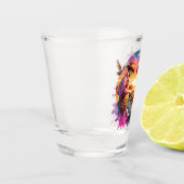 Westerne Cowboy Koken op BBQ Pit Custom Shot Glas (Links)