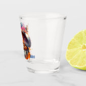 Westerne Cowboy Koken op BBQ Pit Custom Shot Glas (Rechts)