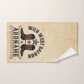 Westerne Cowboy laarzen ADD NAAM Sheriff Spurs Sal Bad Handdoek (Handdoek)