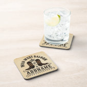 Westerne Cowboy laarzen ADD NAAM Sheriff Spurs Sal Bier Onderzetter (Rechterzijde)