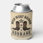 Westerne Cowboy laarzen ADD NAAM Sheriff Spurs Sal Blikjeskoeler (Blikje Voorkant)