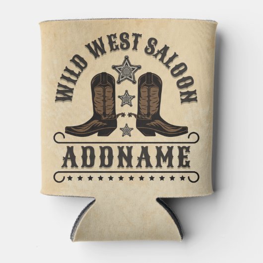 Westerne Cowboy laarzen ADD NAAM Sheriff Spurs Sal Blikjeskoeler (Voorkant)