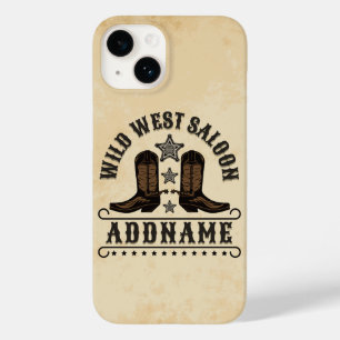 Westerne Cowboy laarzen ADD NAAM Sheriff Spurs Sal Case-Mate iPhone 14 Hoesje