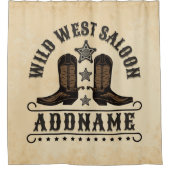 Westerne Cowboy laarzen ADD NAAM Sheriff Spurs Sal Douchegordijn (Voorkant)