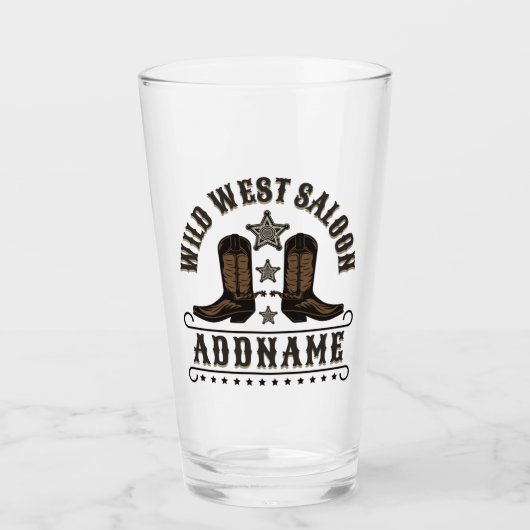 Westerne Cowboy laarzen ADD NAAM Sheriff Spurs Sal Glas (Voorkant)