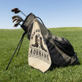 Westerne Cowboy laarzen ADD NAAM Sheriff Spurs Sal Golfhanddoek (Groen)