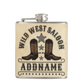 Westerne Cowboy laarzen ADD NAAM Sheriff Spurs Sal Heupfles (Voorkant)