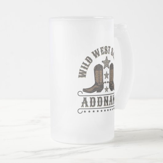 Westerne Cowboy laarzen ADD NAAM Sheriff Spurs Sal Matglas Bierpul (Voorkant rechts)