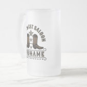 Westerne Cowboy laarzen ADD NAAM Sheriff Spurs Sal Matglas Bierpul (Voorkant links)