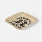 Westerne Cowboy laarzen ADD NAAM Sheriff Spurs Sal Papieren Bordje (Gebogen)