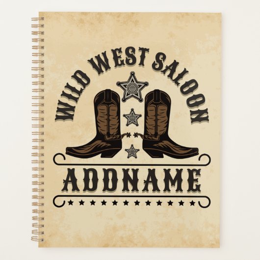 Westerne Cowboy laarzen ADD NAAM Sheriff Spurs Sal Planner (Voorkant)