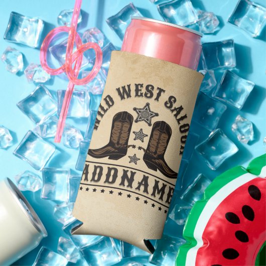 Westerne Cowboy laarzen ADD NAAM Sheriff Spurs Sal Seltzer Blikjeskoeler (Insitu Zomer)